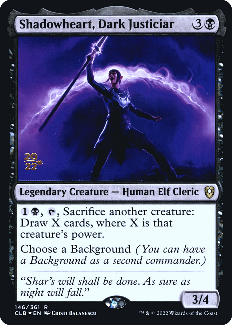 Shadowheart, Dark Justiciar [Commander Legends: Battle for Baldur's Gate Prerelease Promos]