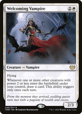 Welcoming Vampire (VOW-046)  Foil - Innistrad: Crimson Vow