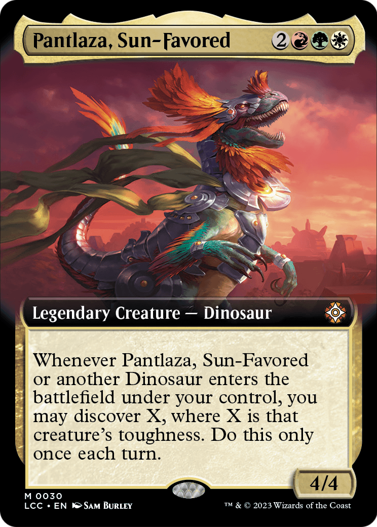 Pantlaza, Sun-Favored (Extended Art) (LCC-030)  Foil - The Lost Caverns of Ixalan Commander