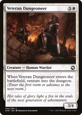 Veteran Dungeoneer (AFR-040)  Foil - Adventures in the Forgotten Realms