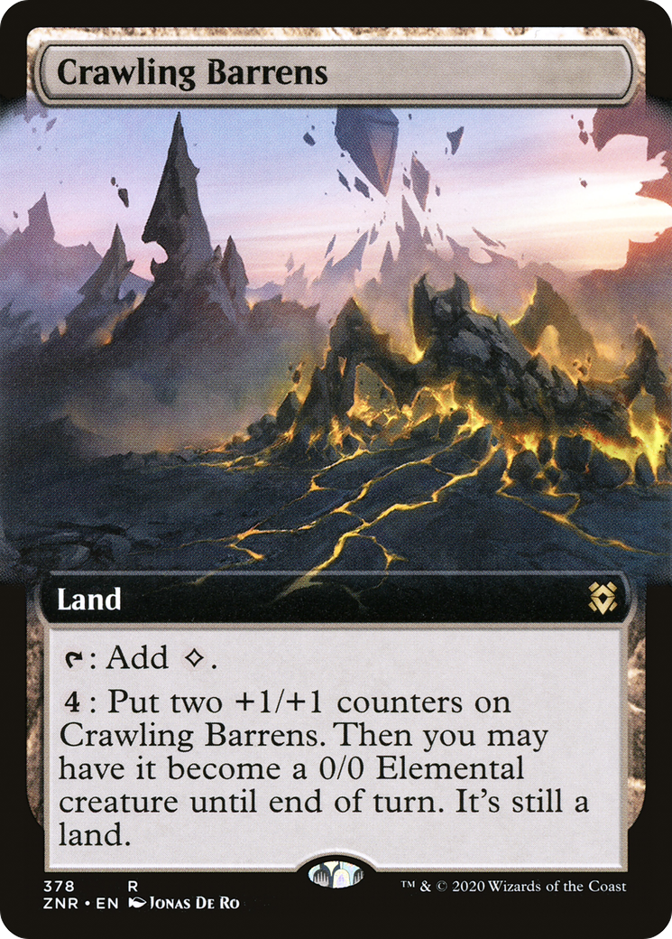 Crawling Barrens (Extended Art) (ZNR-378)  Foil - Zendikar Rising: (Extended Art)