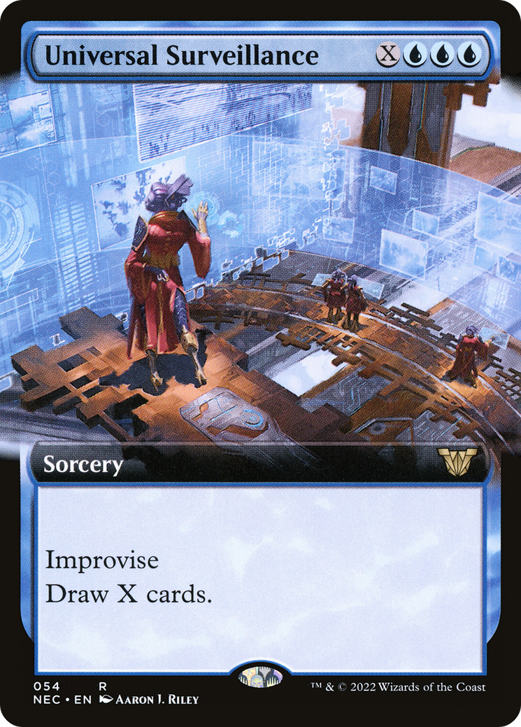 Universal Surveillance (Extended Art) (NEC-054)  - Neon Dynasty Commander: (Extended Art)