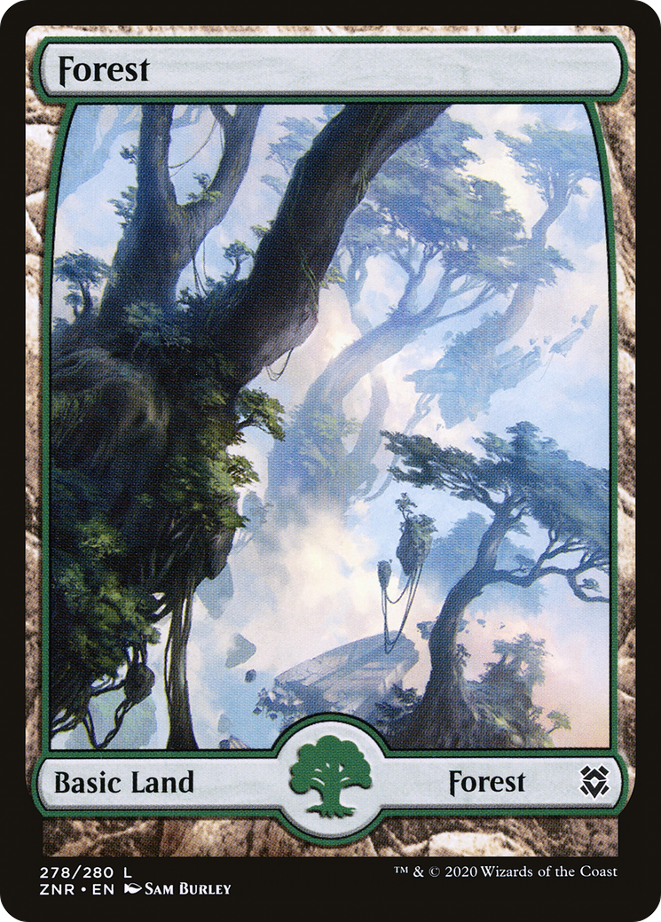 Forest (278) - Full Art (ZNR-278)  Foil - Zendikar Rising: (Full Art)
