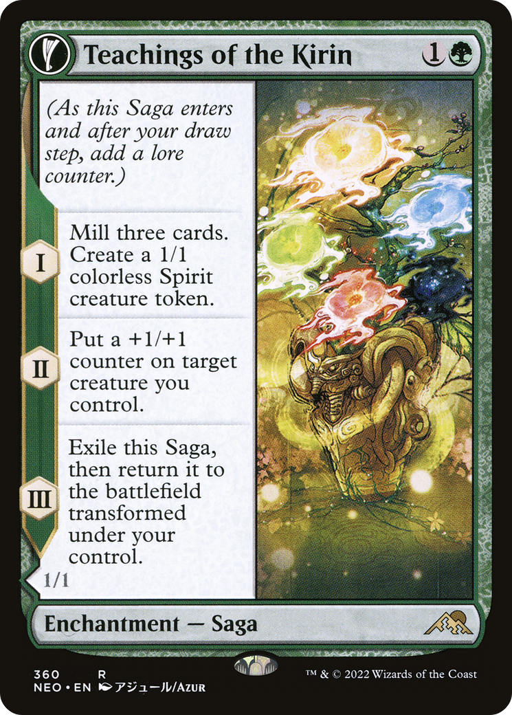 Teachings of the Kirin (Showcase) (NEO-360)  Foil - Kamigawa: Neon Dynasty: (Showcase, fandfc)