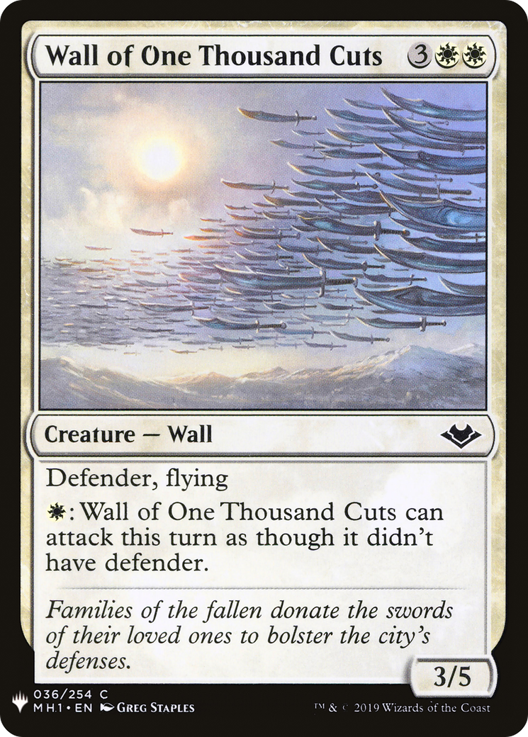 Wall of One Thousand Cuts (LIST-MH1-36)  - The List
