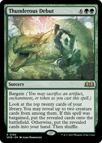 Thunderous Debut (WOE-190)  - Wilds of Eldraine