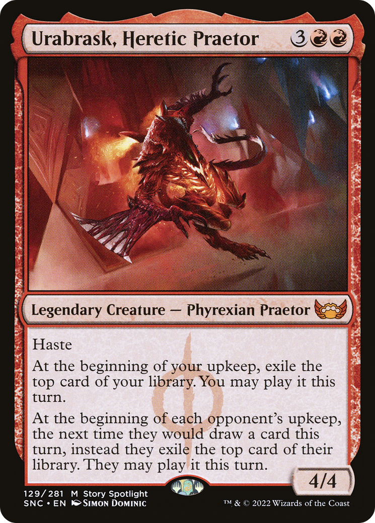 Urabrask, Heretic Praetor (SNC-129)  Foil - Streets of New Capenna
