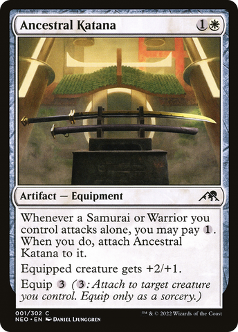 Ancestral Katana (NEO-001)  - Kamigawa: Neon Dynasty