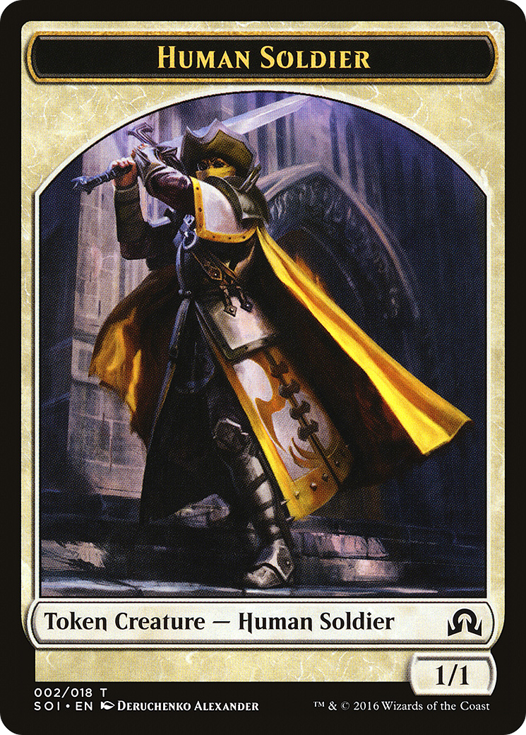 Human Soldier Token (SOI-002)  - Shadows over Innistrad Tokens