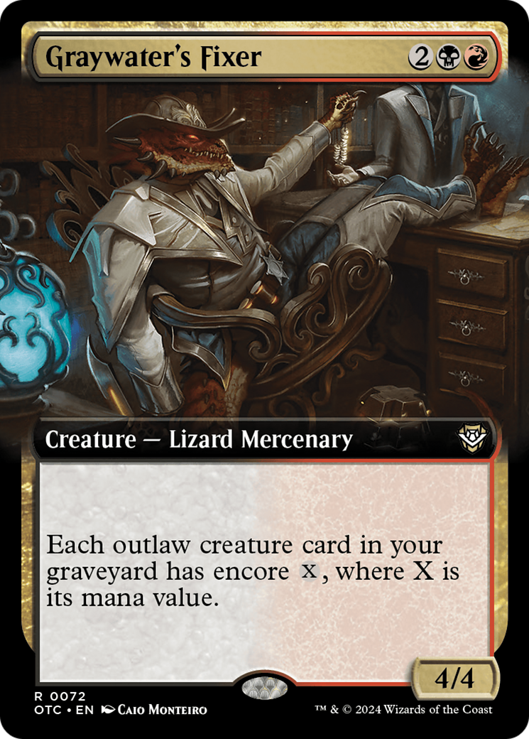 Graywater's Fixer (Extended Art) (OTC-072)  - Outlaws of Thunder Junction Commander: (Extended Art)