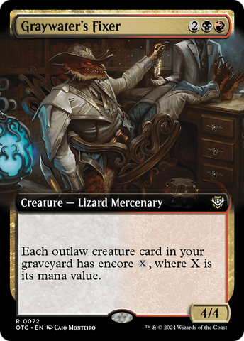 Graywater's Fixer (Extended Art) (OTC-072)  - Outlaws of Thunder Junction Commander: (Extended Art)