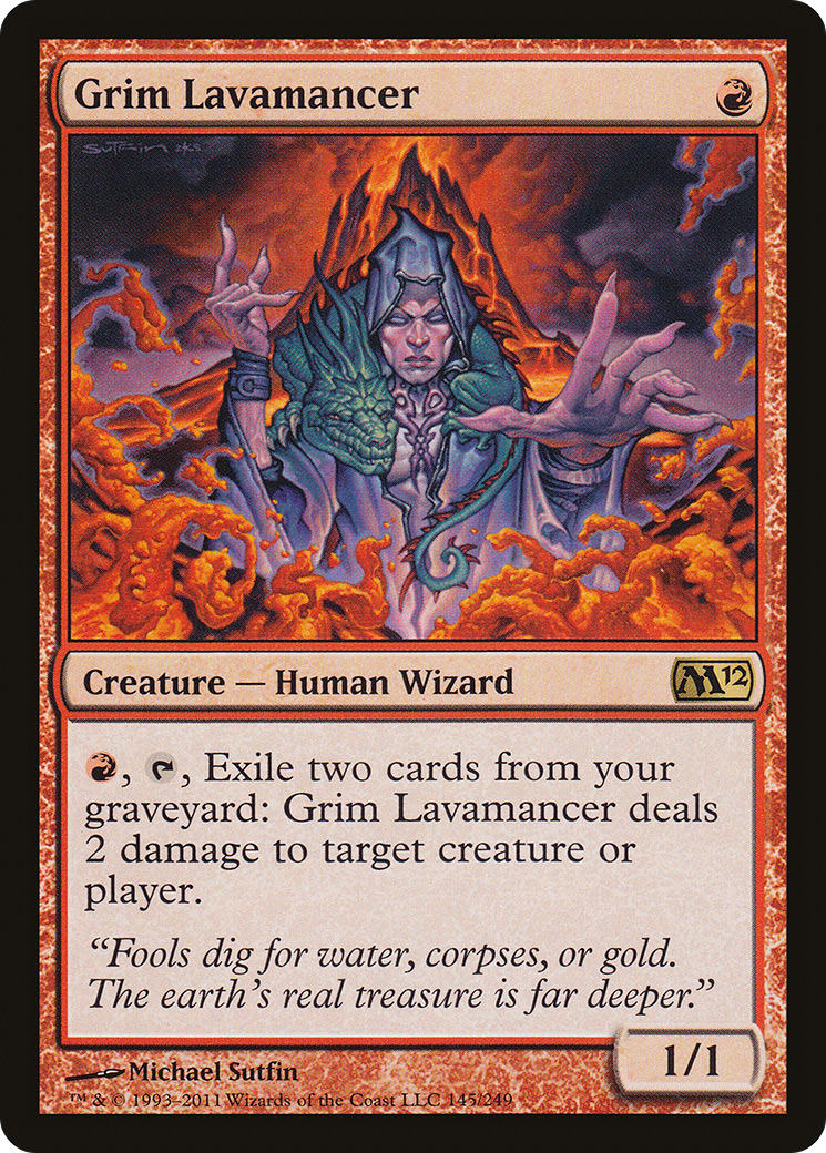 Grim Lavamancer (M12-145)  Foil - Magic 2012