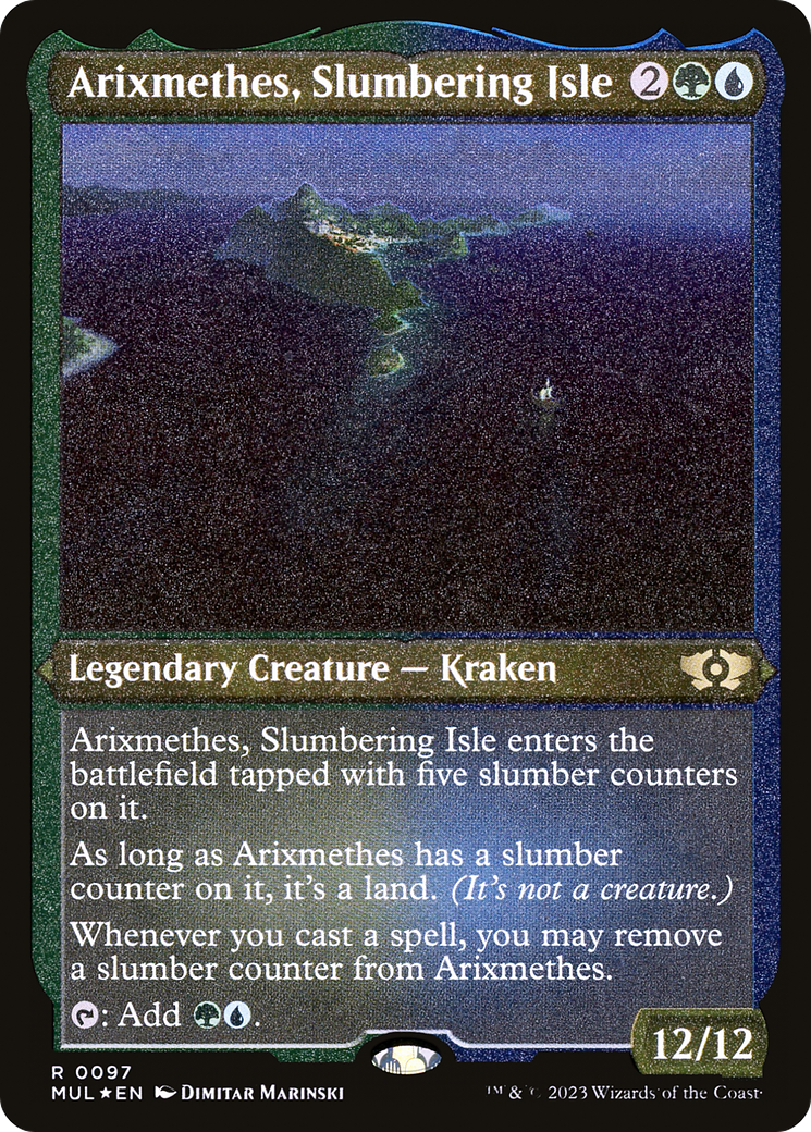 Arixmethes, Slumbering Isle (Foil Etched) (MUL-097)  Foil - Multiverse Legends