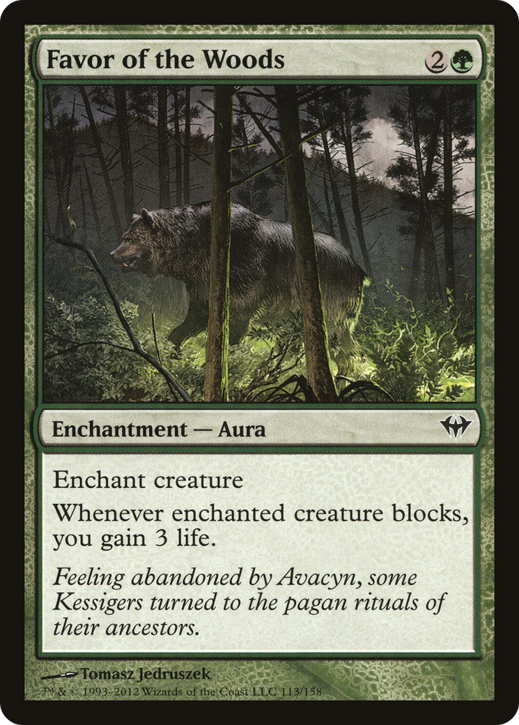 Favor of the Woods (DKA-113)  Foil - Dark Ascension