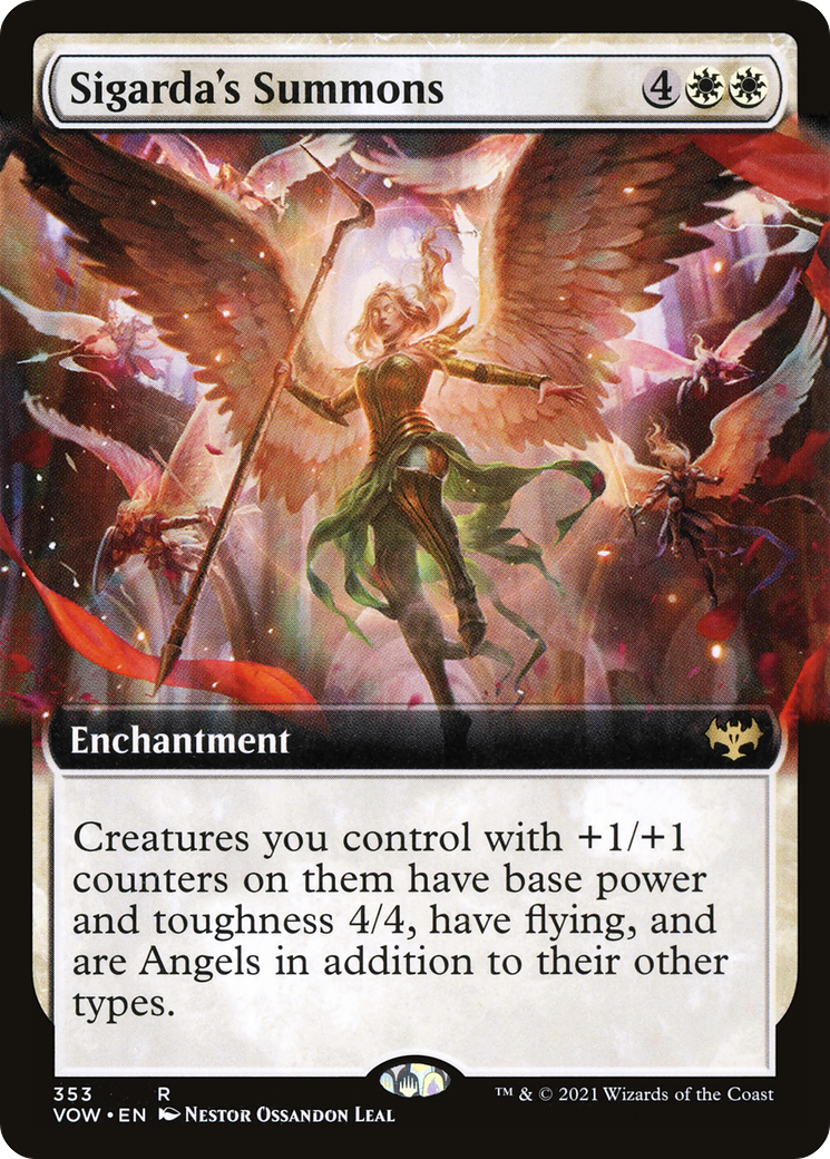Sigarda's Summons (Extended Art) (VOW-353)  Foil - Innistrad: Crimson Vow: (Extended Art)