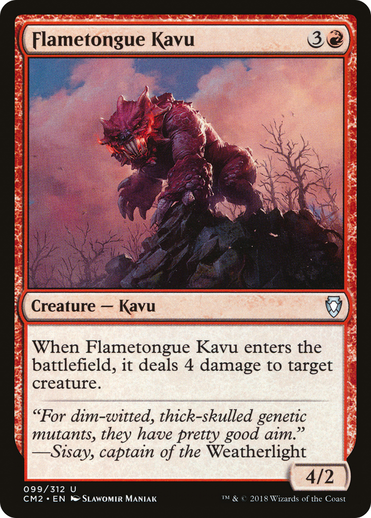 Flametongue Kavu (CM2-099)  - Commander Anthology Volume II