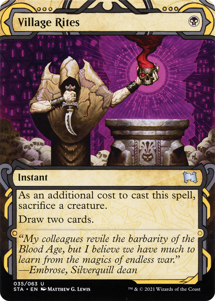 Village Rites (STA-035)  Foil - Strixhaven Mystical Archive: (Showcase) (Borderless)