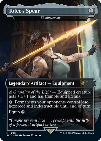 Totec's Spear - Shadowspear (SLD-1505)  Foil - Secret Lair Drop / Totec's Spear (Borderless)