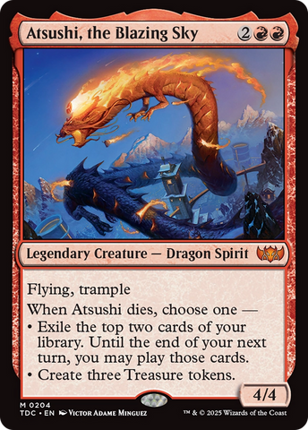 Atsushi, the Blazing Sky (TDC-204) - Commander: Tarkir: Dragonstorm