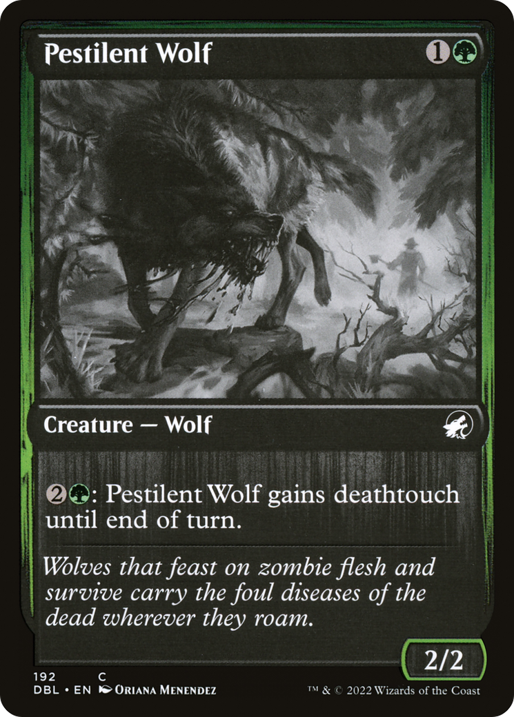 Pestilent Wolf (DBL-192) - Innistrad: Double Feature Foil