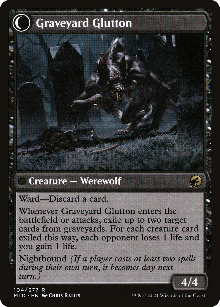 Graveyard Trespasser (MID-104)  - Innistrad: Midnight Hunt: (Double Faced Transform)