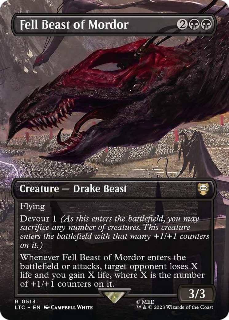 Fell Beast of Mordor (Borderless) (LTC-513)  - Tales of Middle-earth Commander