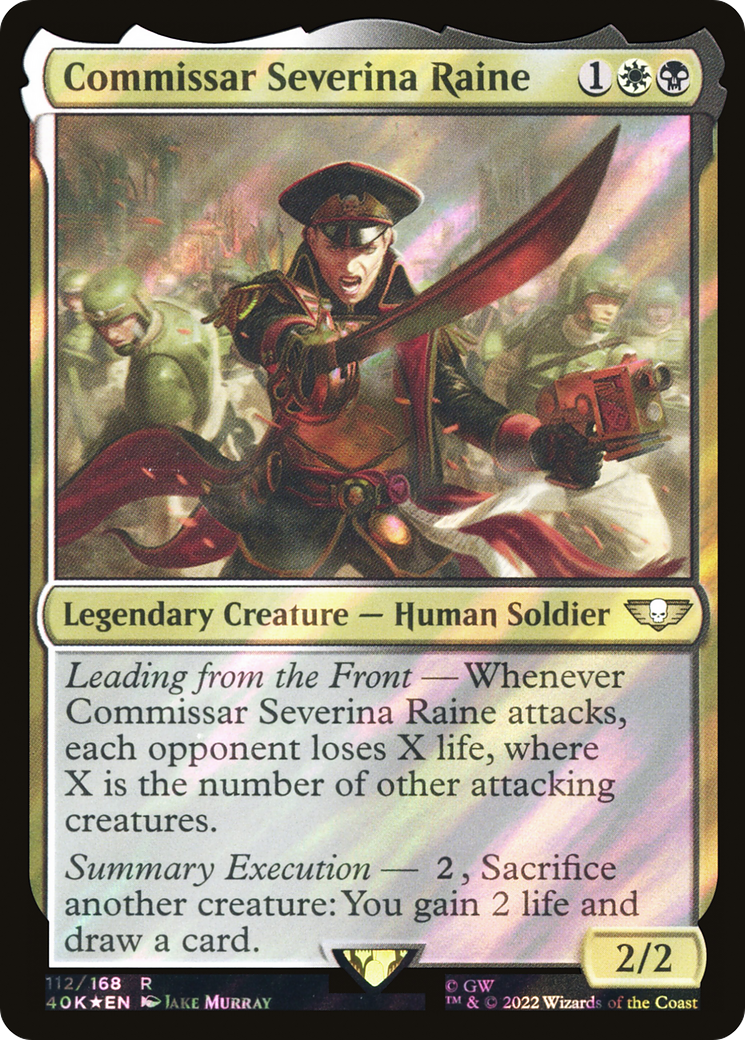 Commissar Severina Raine (Surge Foil) (40K-112★) - Warhammer 40,000 Commander Foil