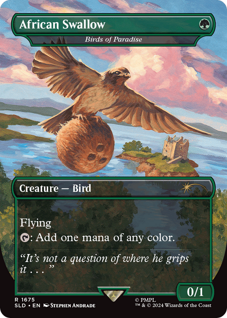 African Swallow - Birds of Paradise (SLD-1675)  - Secret Lair Drop / African Swallow (Borderless)