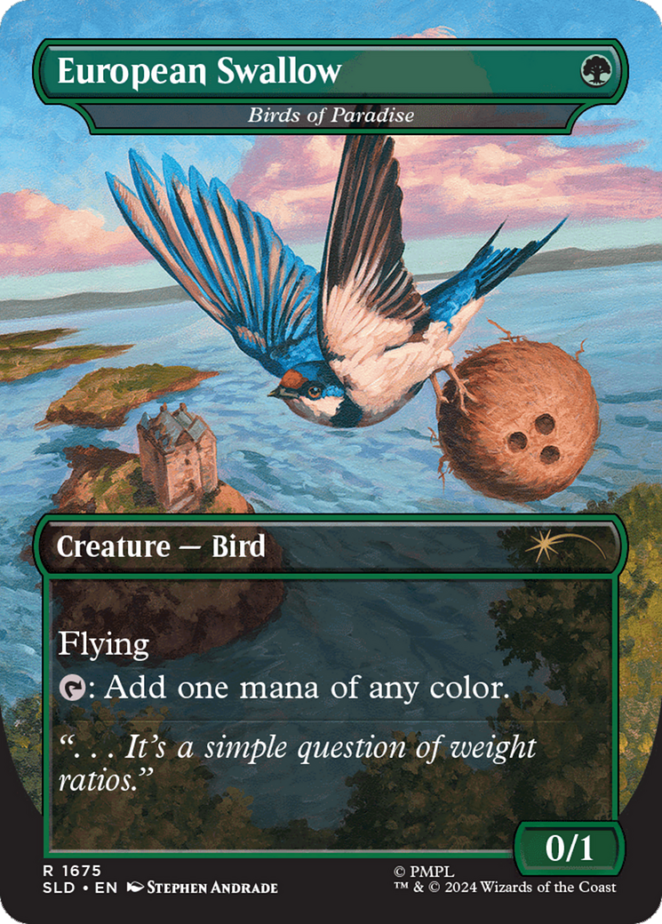 African Swallow - Birds of Paradise (SLD-1675)  Foil - Secret Lair Drop / African Swallow (Borderless)