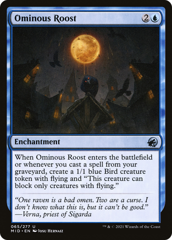 Ominous Roost (MID-065)  Foil - Innistrad: Midnight Hunt