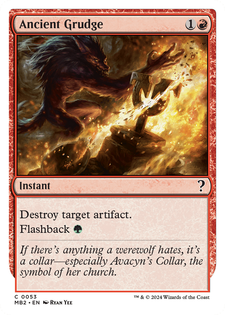Ancient Grudge (White Border) (MB2-053)  - Mystery Booster 2