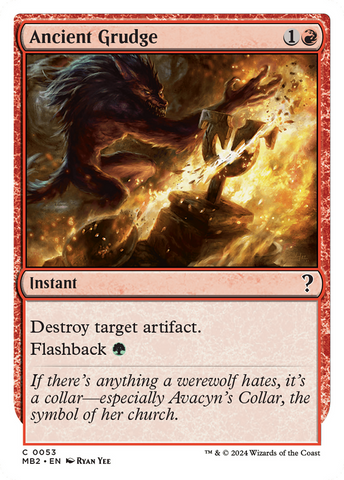 Ancient Grudge (White Border) (MB2-053)  - Mystery Booster 2