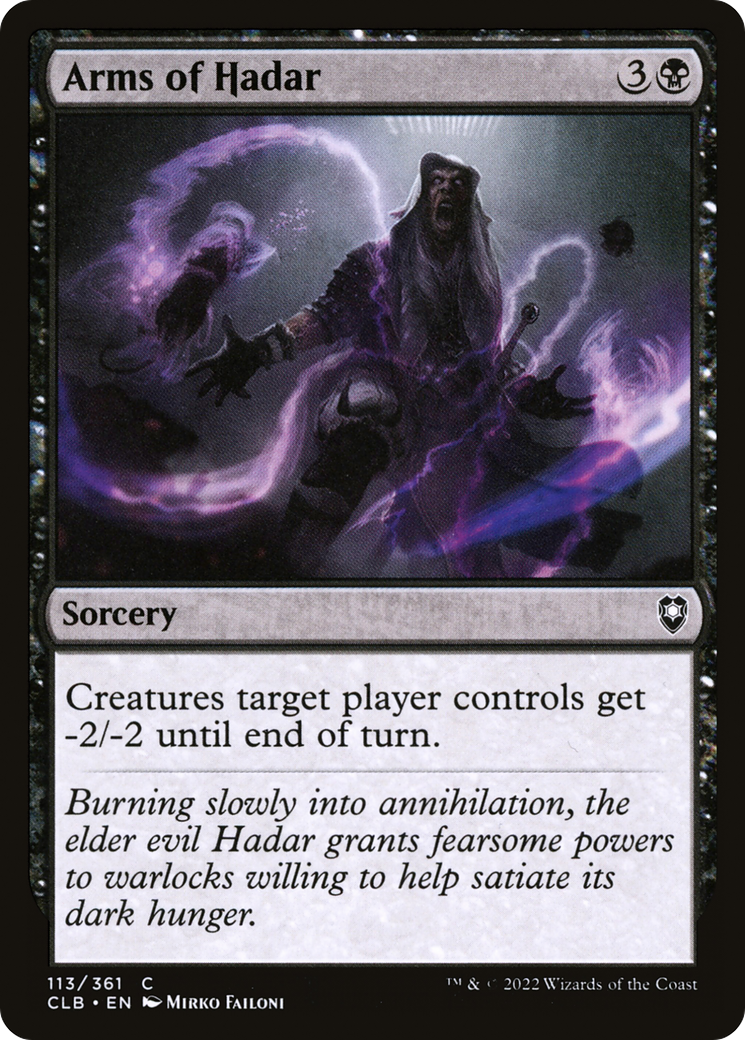 Arms of Hadar (CLB-113)  - Commander Legends: Battle for Baldur's Gate