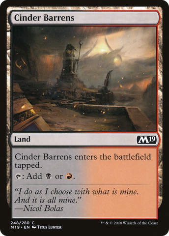 Cinder Barrens (M19-248)  - Core Set 2019