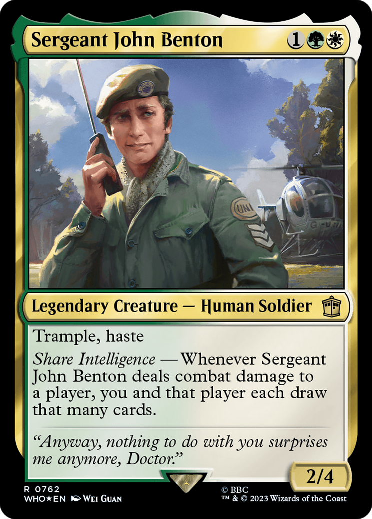 Sergeant John Benton (Surge Foil) (WHO-762)  Foil - Doctor Who