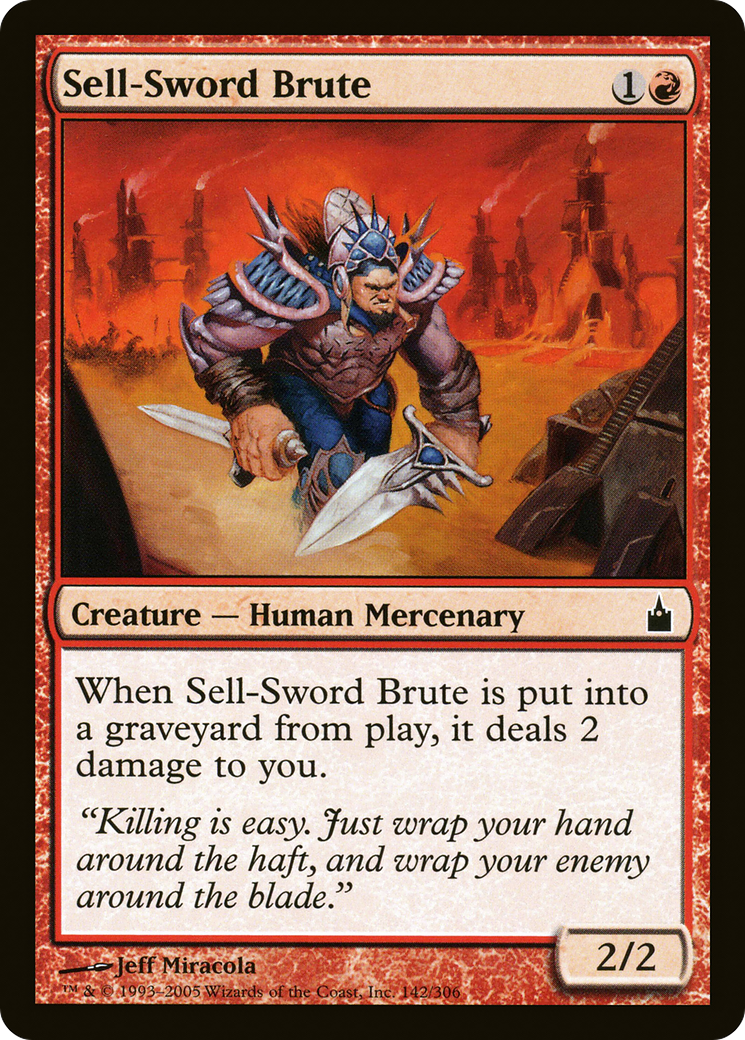 Sell-Sword Brute (RAV-142)  Foil - Ravnica: City of Guilds