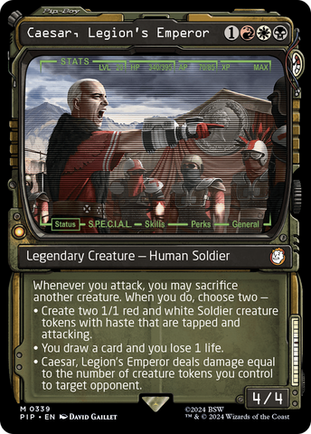 Caesar, Legion's Emperor (Showcase) (PIP-339) - Fallout: (Showcase) Foil