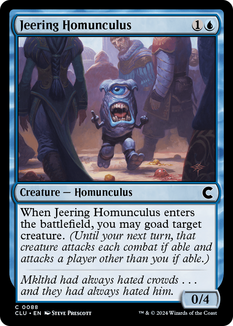 Jeering Homunculus (CLU-088)  - Ravnica: Clue Edition