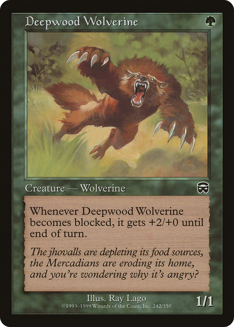 Deepwood Wolverine (MMQ-242)  - Mercadian Masques