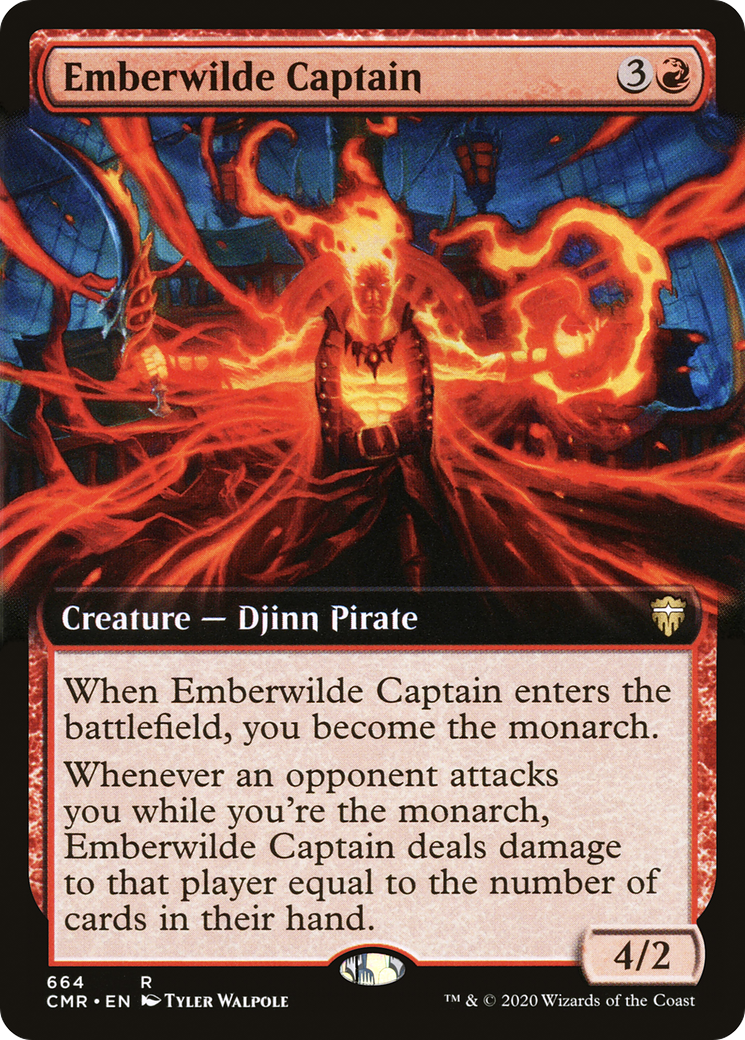 Emberwilde Captain (Extended Art) (CMR-664)  Foil - Commander Legends: (Extended Art)