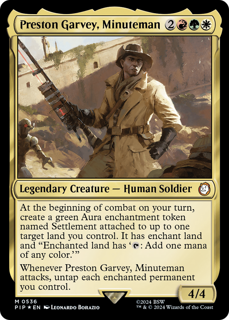 Preston Garvey, Minuteman (Surge Foil) (PIP-536) - Fallout Foil