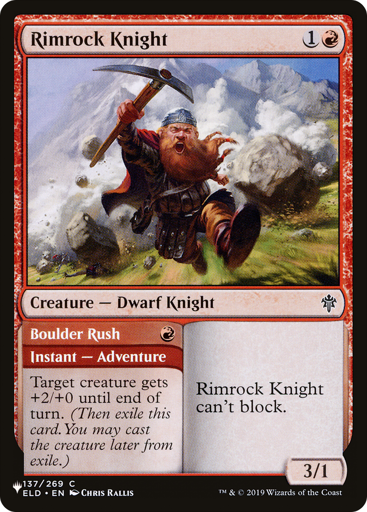 Rimrock Knight // Boulder Rush (LIST-ELD-137)  - The List