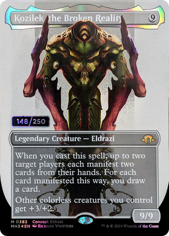 Kozilek, the Broken Reality (Borderless) (Serial Numbered) (MH3-382)  Foil - Modern Horizons 3