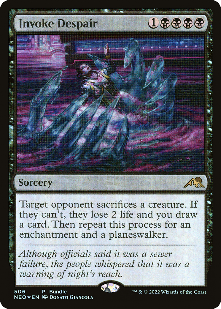 Invoke Despair (NEO Bundle) (UMP-506)  Foil - Kamigawa: Neon Dynasty