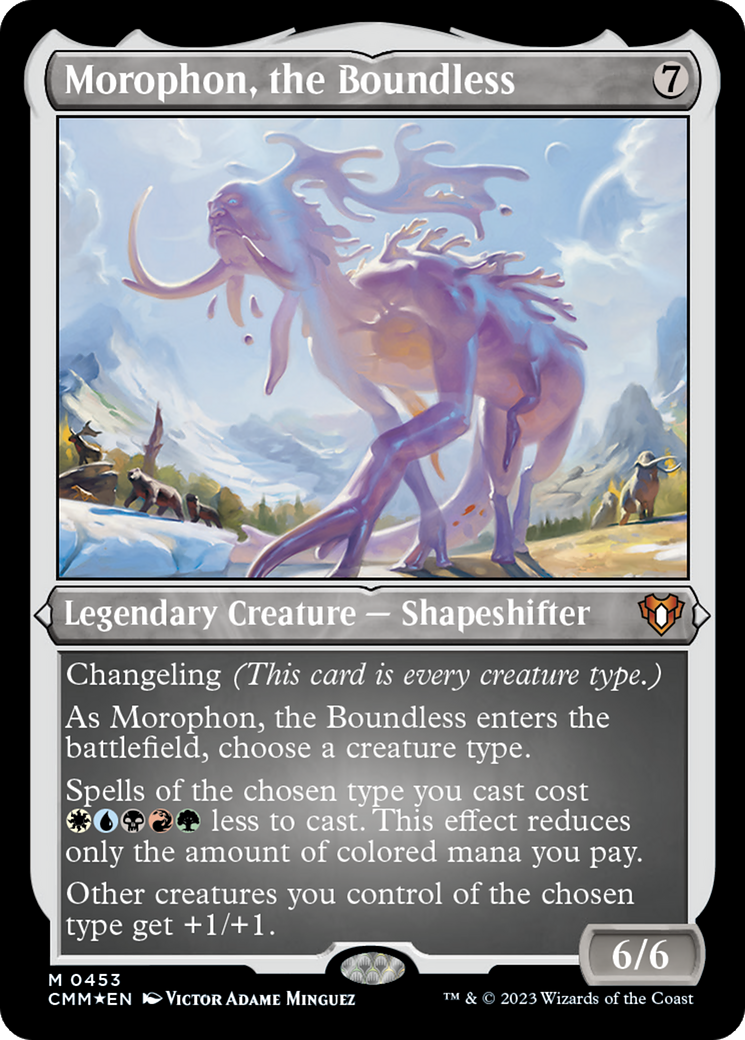 Morophon, the Boundless (CMM-453)  Etched Foil - Commander Masters