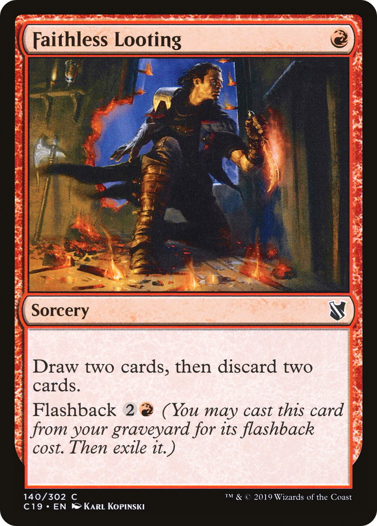 Faithless Looting (C19-140)  - Commander 2019