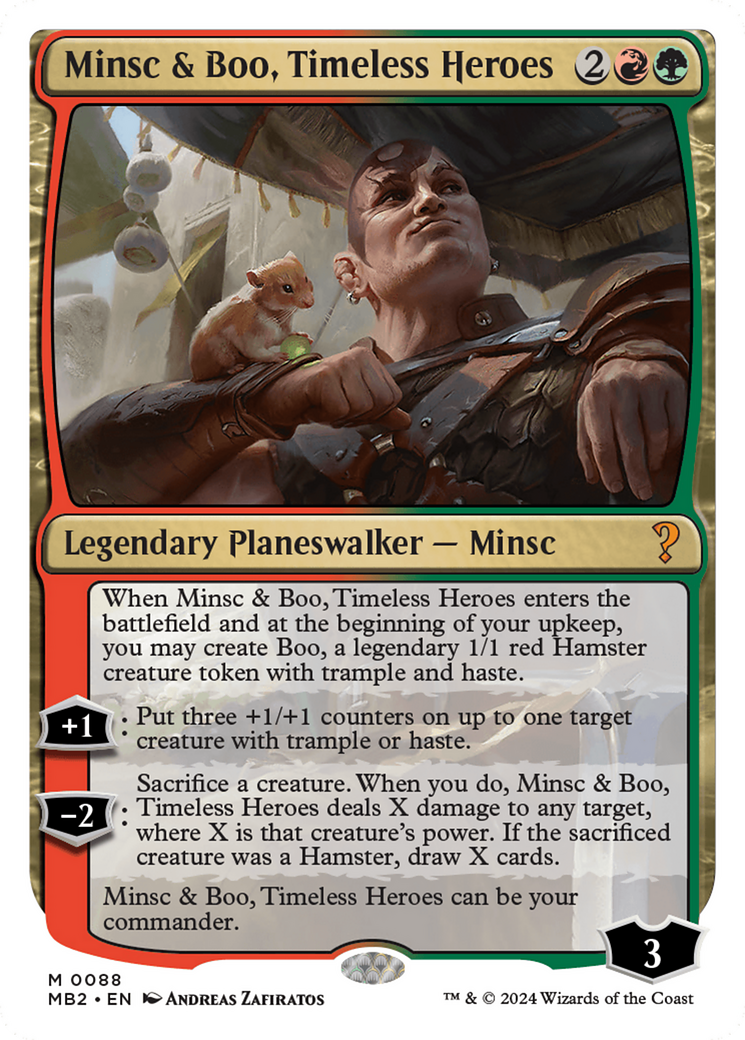 Minsc & Boo, Timeless Heroes (White Border) (MB2-088)  - Mystery Booster 2