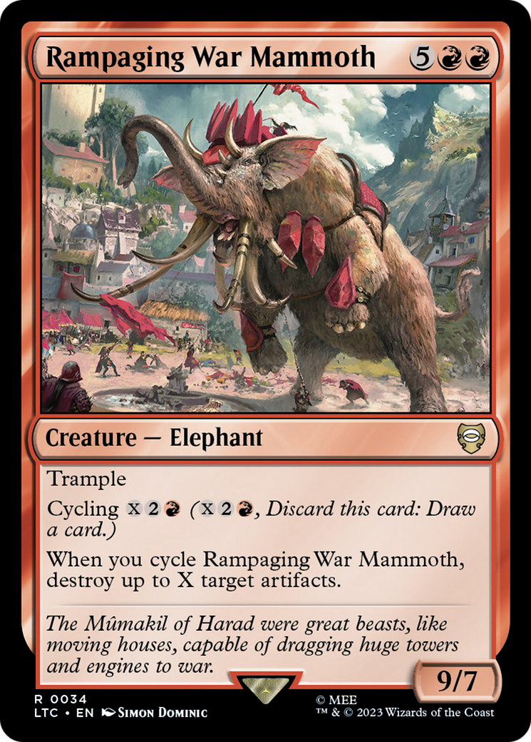 Rampaging War Mammoth (LTC-034)  - Tales of Middle-earth Commander