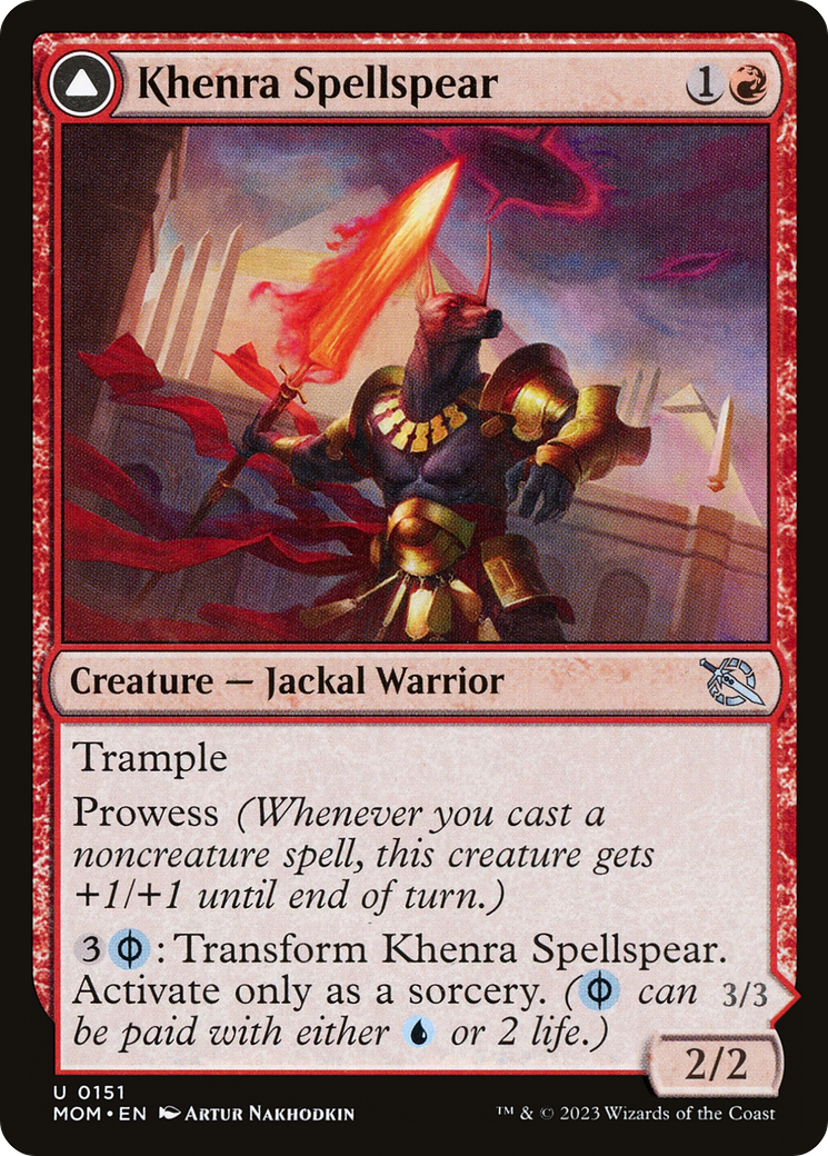 Khenra Spellspear (MOM-151)  Foil - March of the Machine