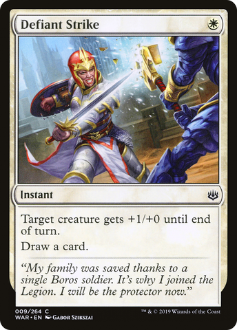 Defiant Strike (WAR-009)  Foil - War of the Spark